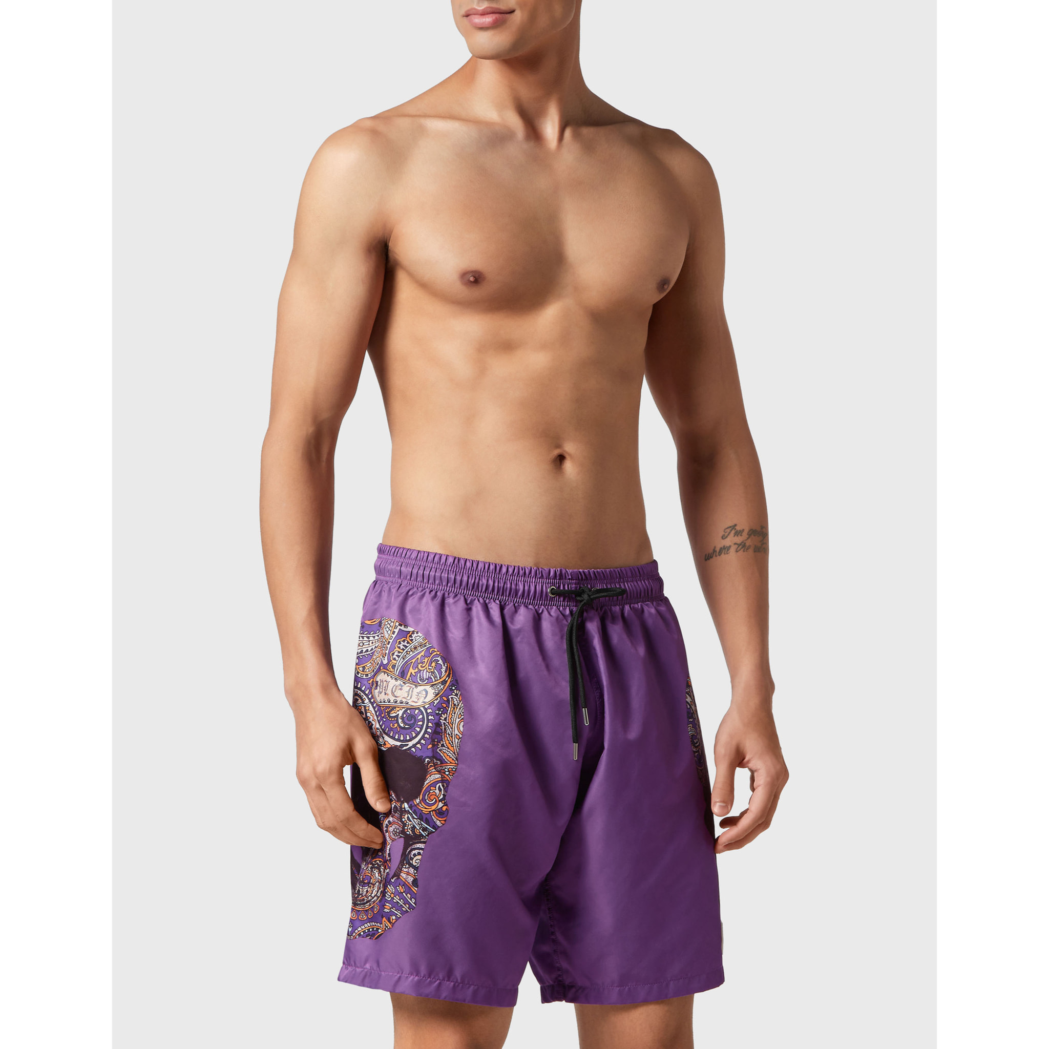 PHILIPP PLEIN Swim Trunks PAISLEY