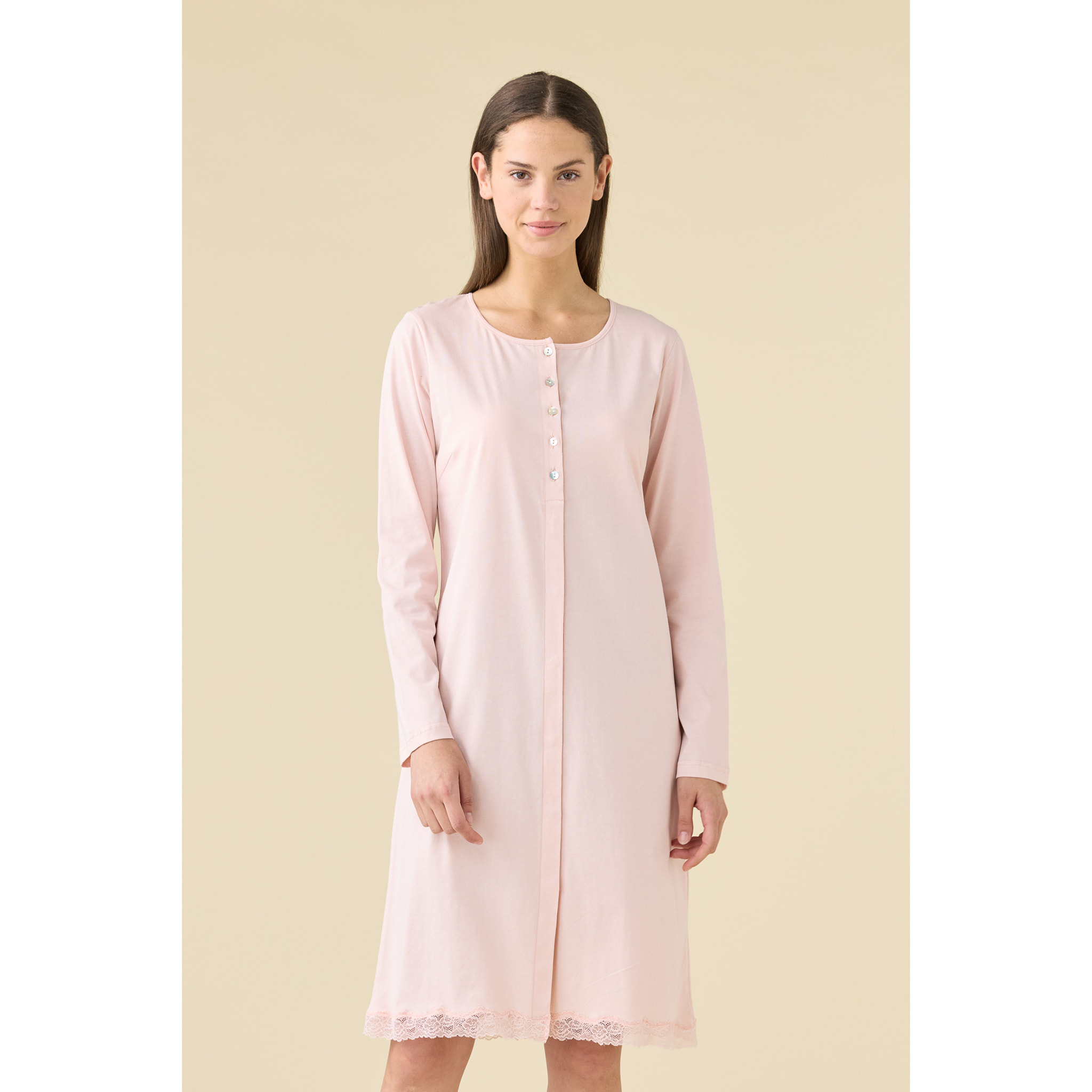 Camicia da notte donna estiva in cotone articolo essential. Noidinotte