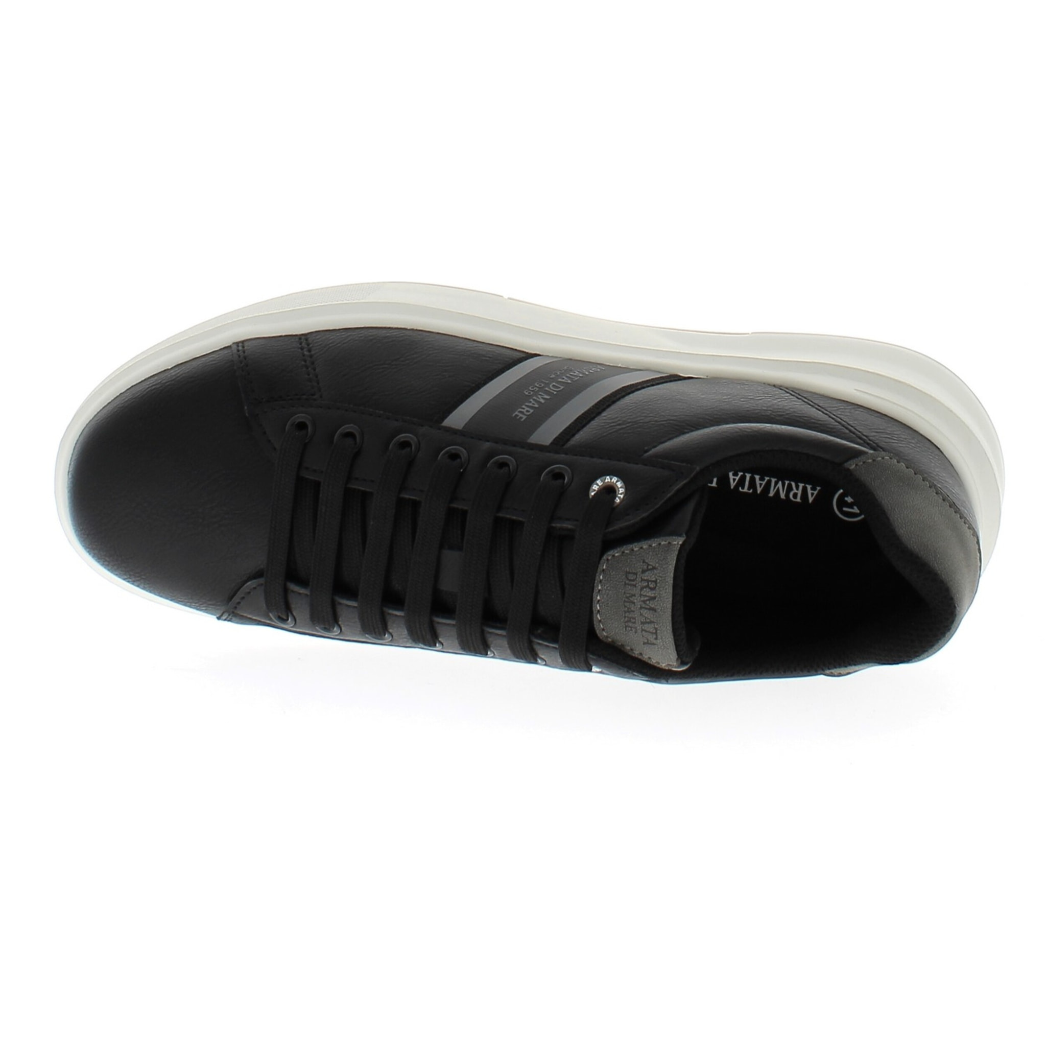 Armata di Mare Scarpe Uomo Court Sneakers Stringate con Soletta Rimovibile in Memory Foam AMU 2D808 Black