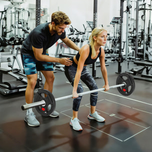 Discos Pesas Olímpicos, Agujero Ø50 mm, 2 Discos de Pesas 5 kg con Anillo Interior de Acero y Triple Agarre, para Mancuernas y Barras, Entrenamiento Fitness en Casa, Gimnasio, Negro