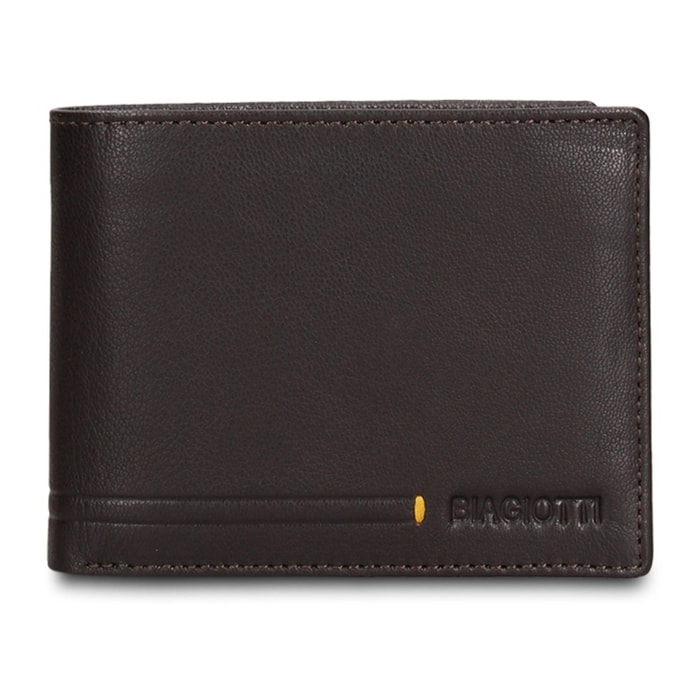 Portafoglio uomo vera pelle - Modello Araldo Prime - Casual - 12.0 x 10.0 x 2.5 cm