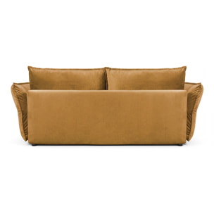 Canapé Velours Droit Convertible Verduro - 3 Places