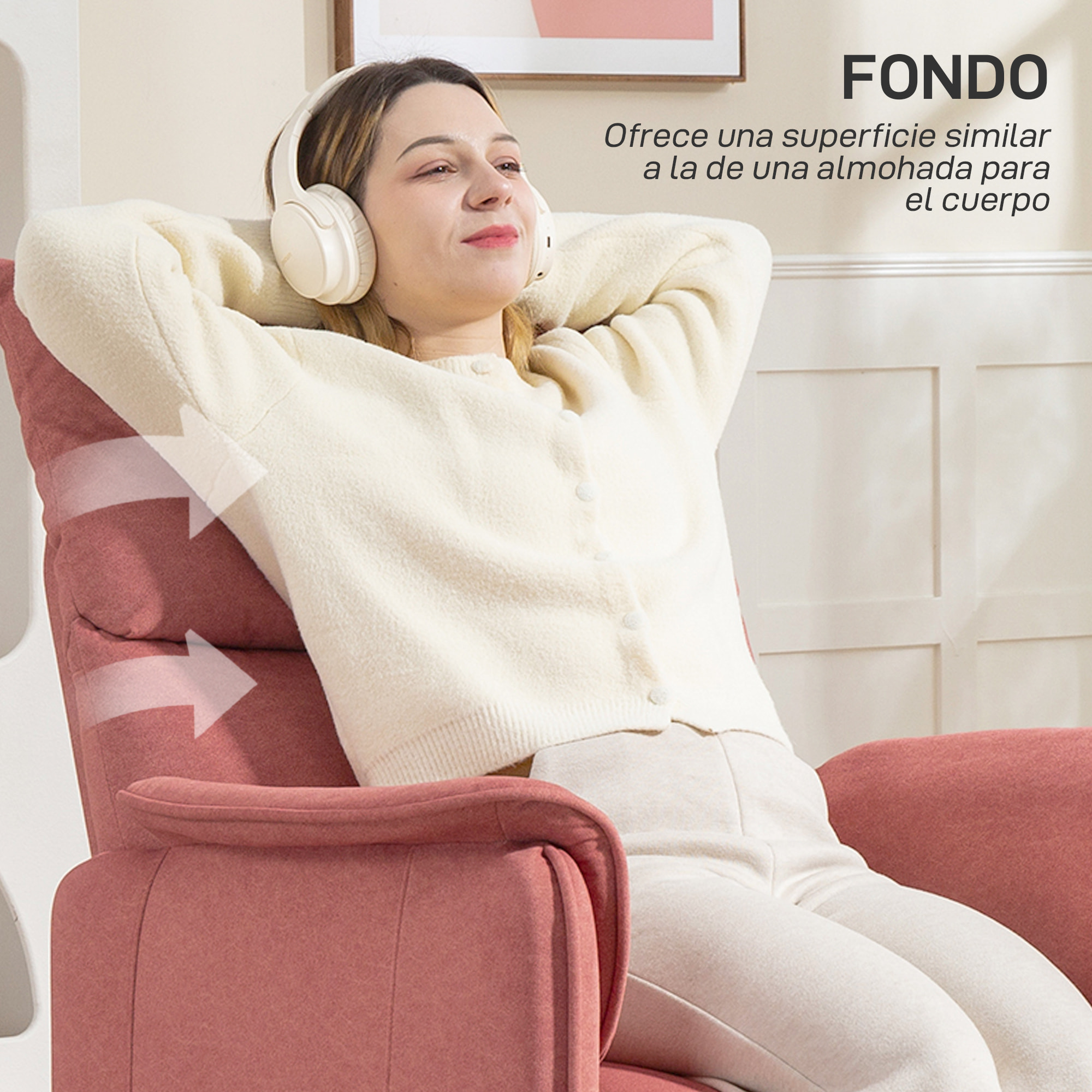 Sillón Relax Reclinable Eléctrico Sillón Reclinable Silencioso con Función Memoria Reposapiés Mando a Distancia Bolsillos Laterales Tela Apto para Mascotas para Dormitorio Salón Naranja