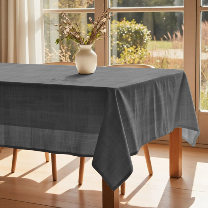 Nappe anti-taches au toucher tissu Gris Sombre