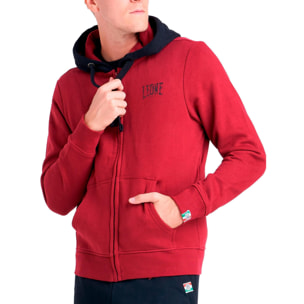 Tuta da uomo con cappuccio e zip Leone 1947 Apparel Vintage Small Logo