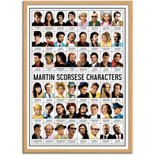 Affiche - Martin Scorsese characters - Olivier Bourdereau
