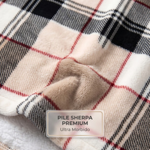 Felpa coperta tartan in poliestere - Multicolore