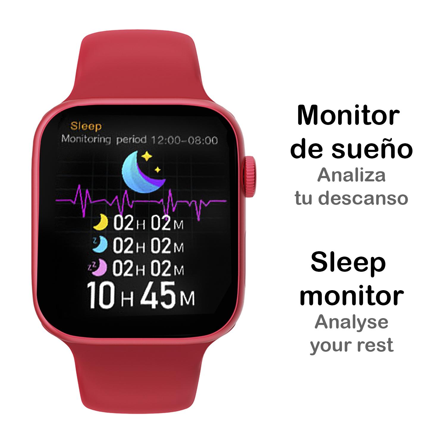 Smartwatch KD07 con cardiofrequenzimetro, pressione sanguigna e monitor O2. 5 modalità sportive. Chiamate Bluetooth.