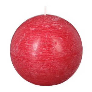 Bougie boule rustique rouge 445g