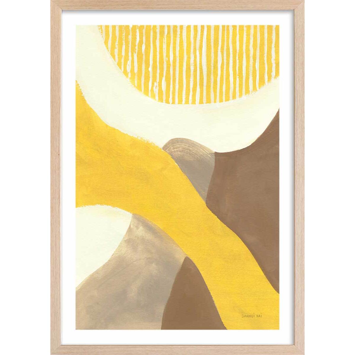 Affiche deco Terres du sud Affiche + cadre en bois - Chêne