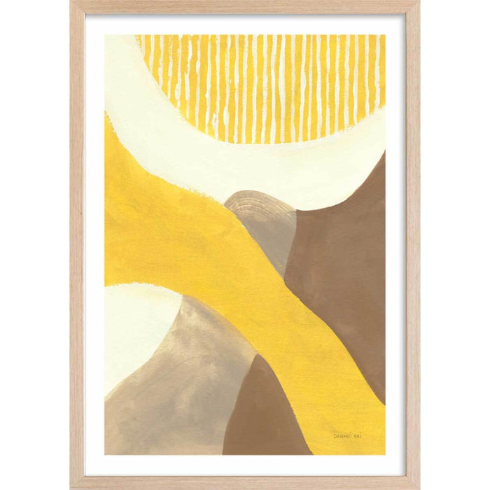 Affiche deco Terres du sud Affiche + cadre en bois - Chêne