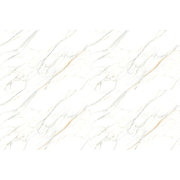 Sticker marbre pour meuble blanc, gris et doré 40 x 60 cm