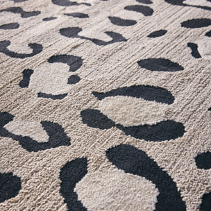 Tapis intérieur motif léopard beige JACK