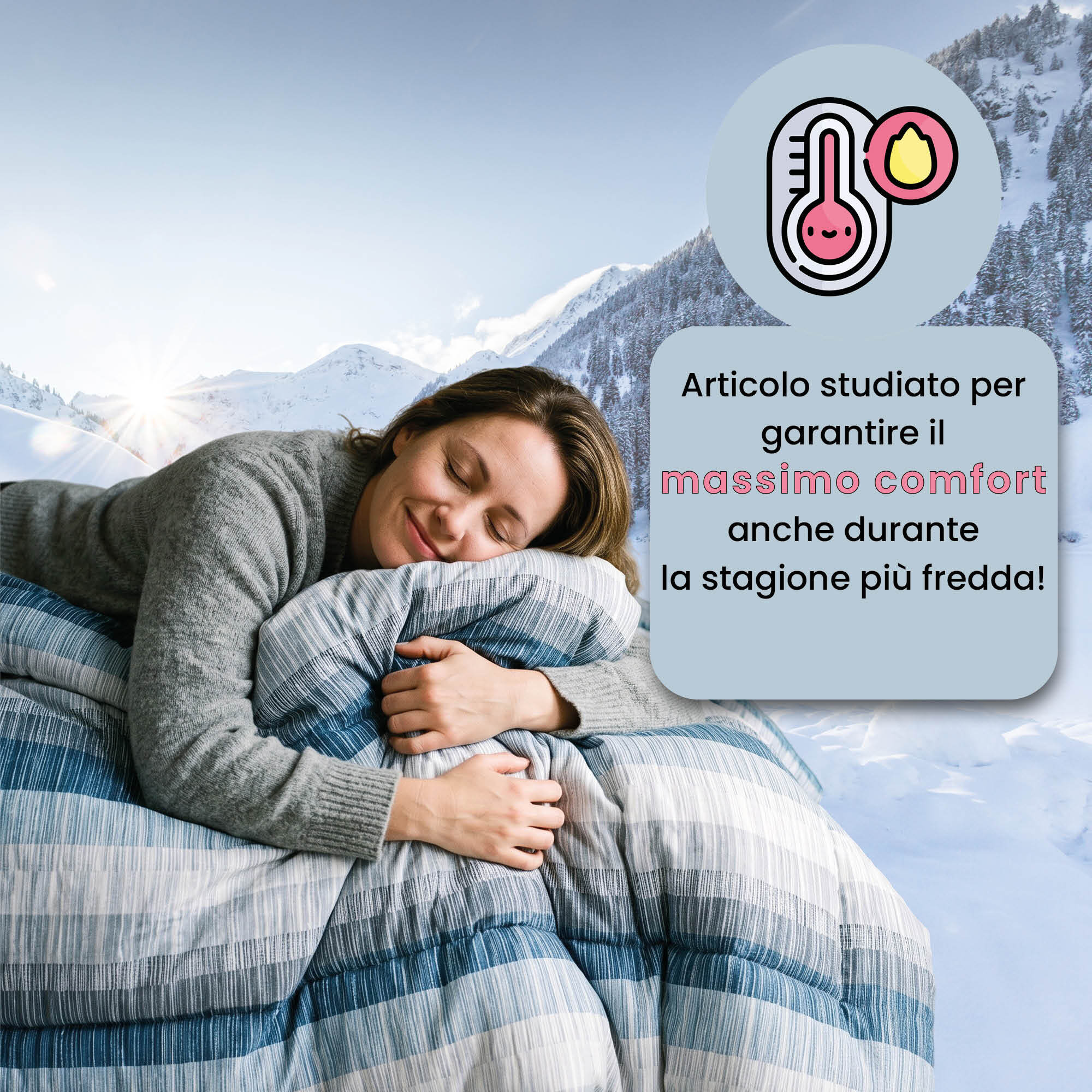 TRAPUNTA INVERNALE INFINITY - 300gr - 100% Microfibra - Made in Italy