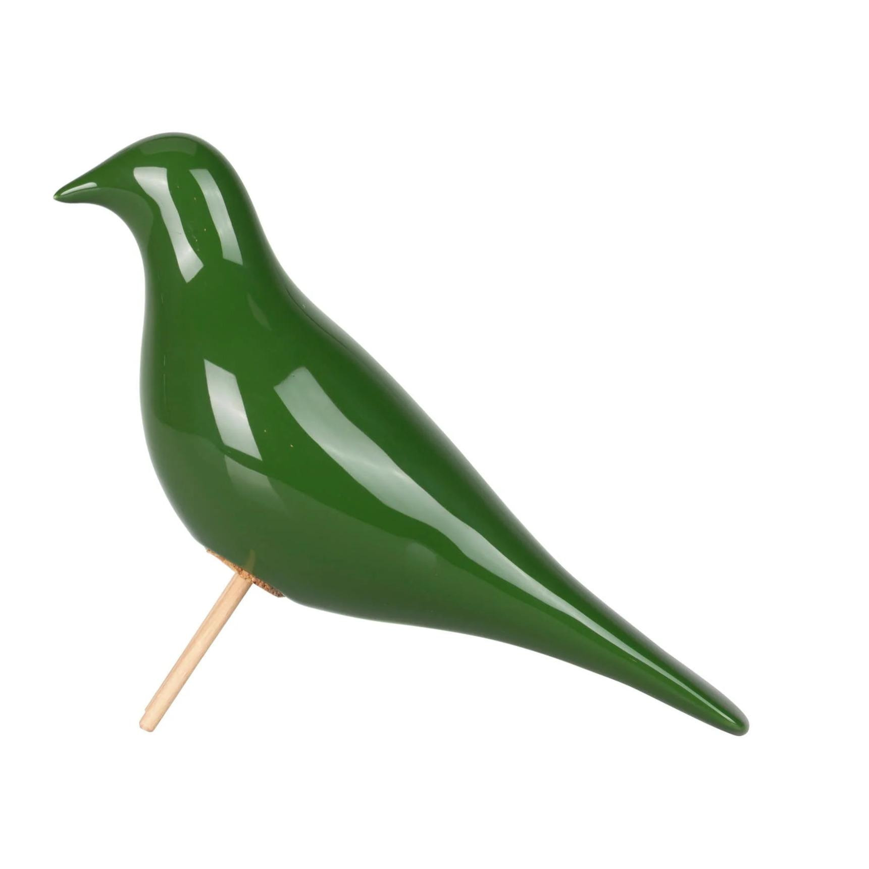 Pajaro Ceramica Verde 25x10x21 Cm