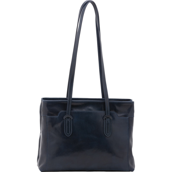 Borsa a spalla da donna - Modello Iduna Lux - Vera pelle - 35.0 x 26.0 x 12.0 cm