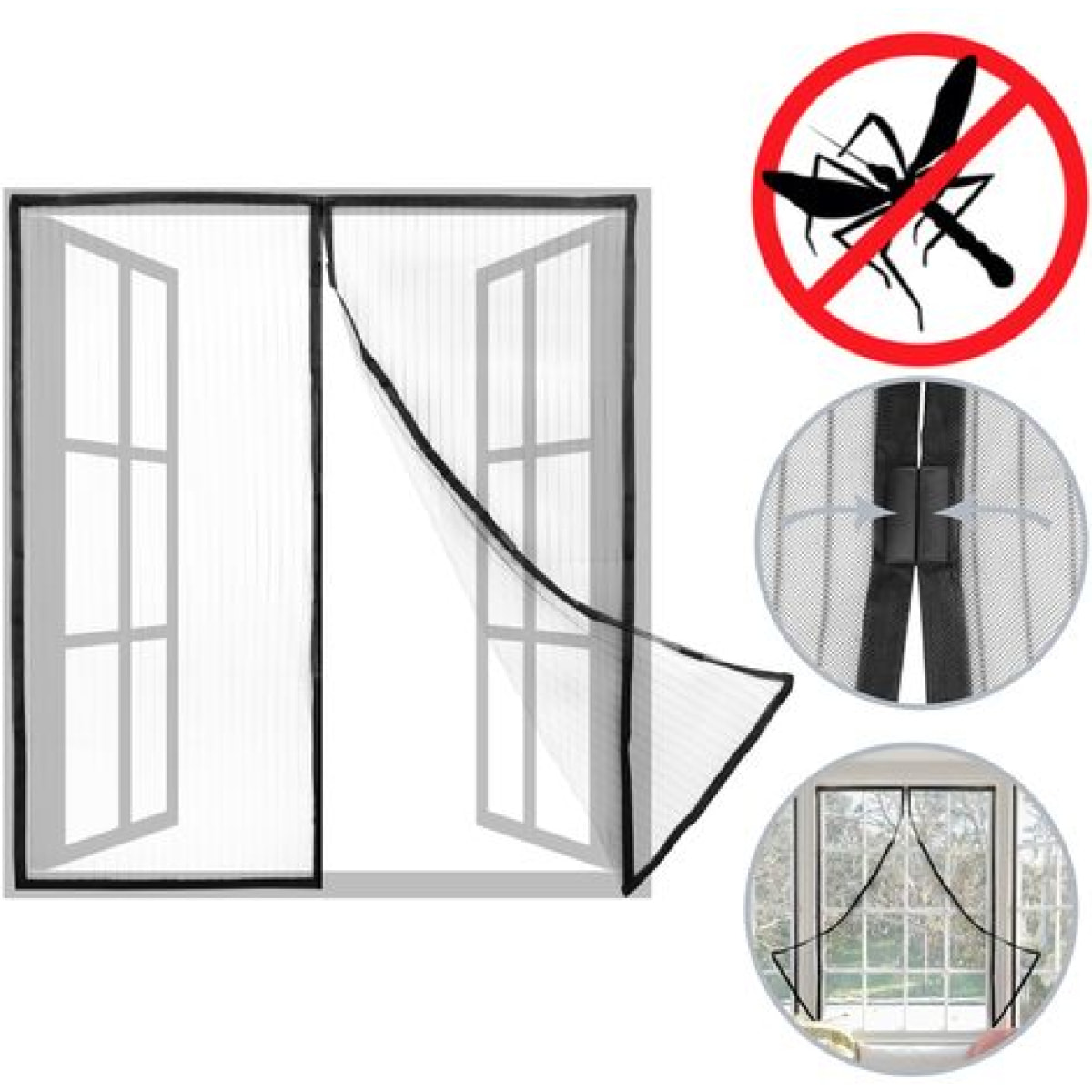 ZANZARIERA MAGNETICA 140X240 BIANCA