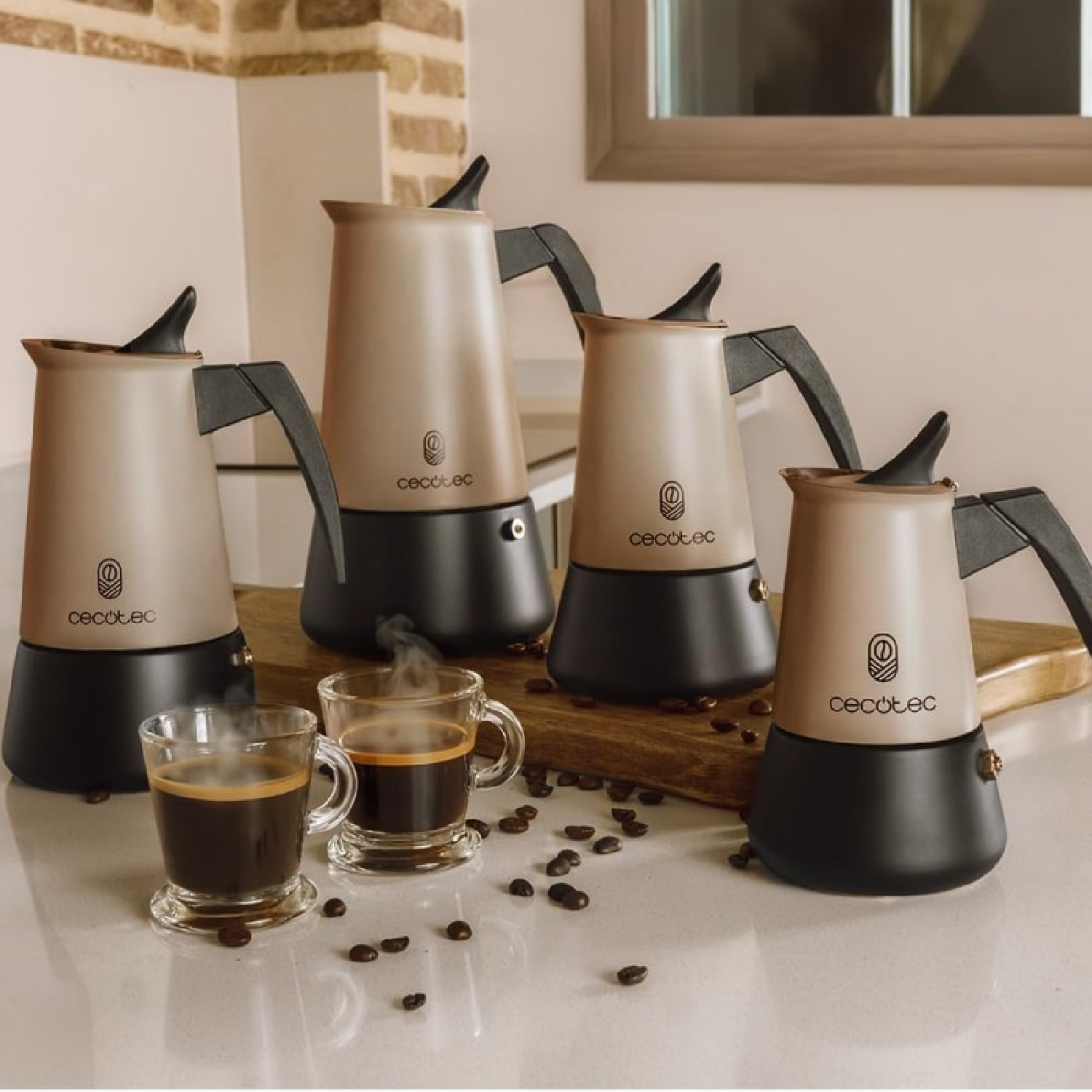 Cecotec Cafetera italiana Piccolina 200 Gold