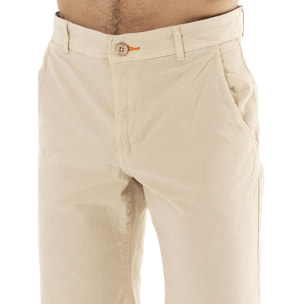 Bermuda chino da uomo in twill elasticizzato Leone Easy