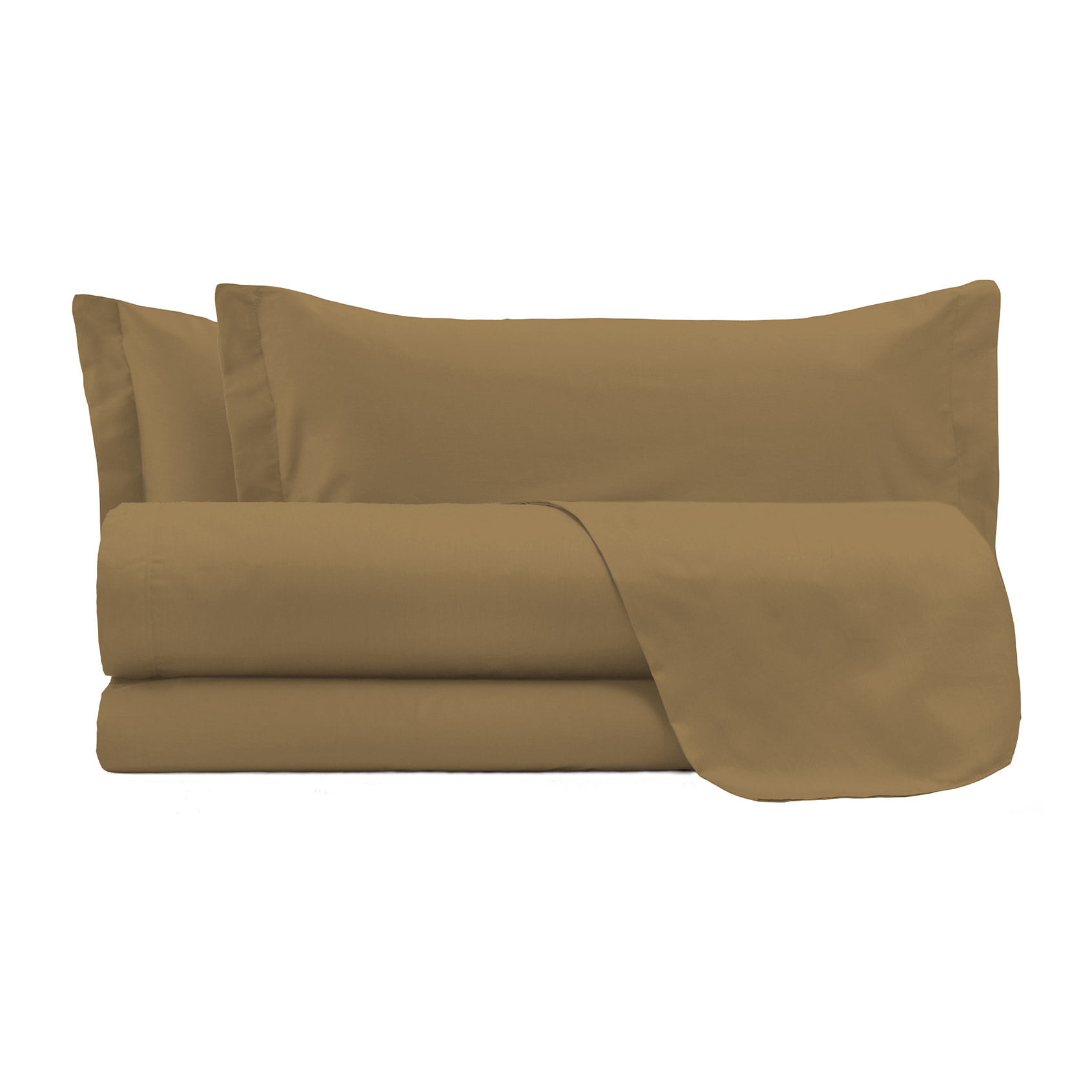 COMPLETO LETTO ELEGANT, 100% Microfibra, No Stiro - NOCCIOLA