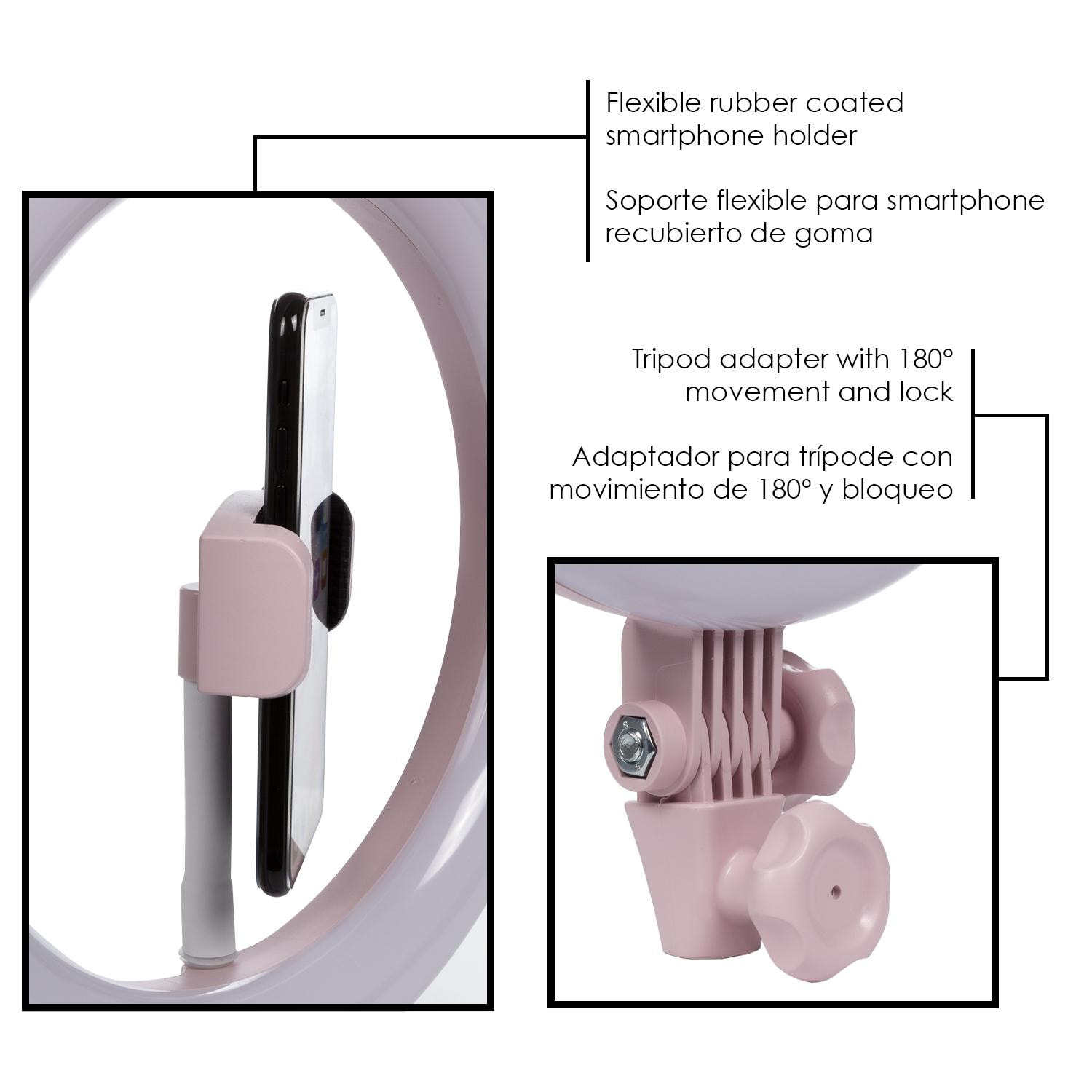 Anillo led estudio con control remoto. 10,6 pulgadas - 27 cms.