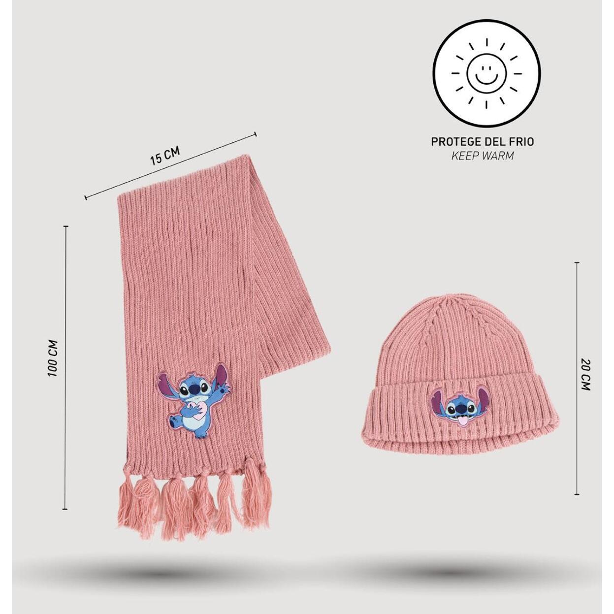 Set gorro y guantes infantil unisex "Stitch"