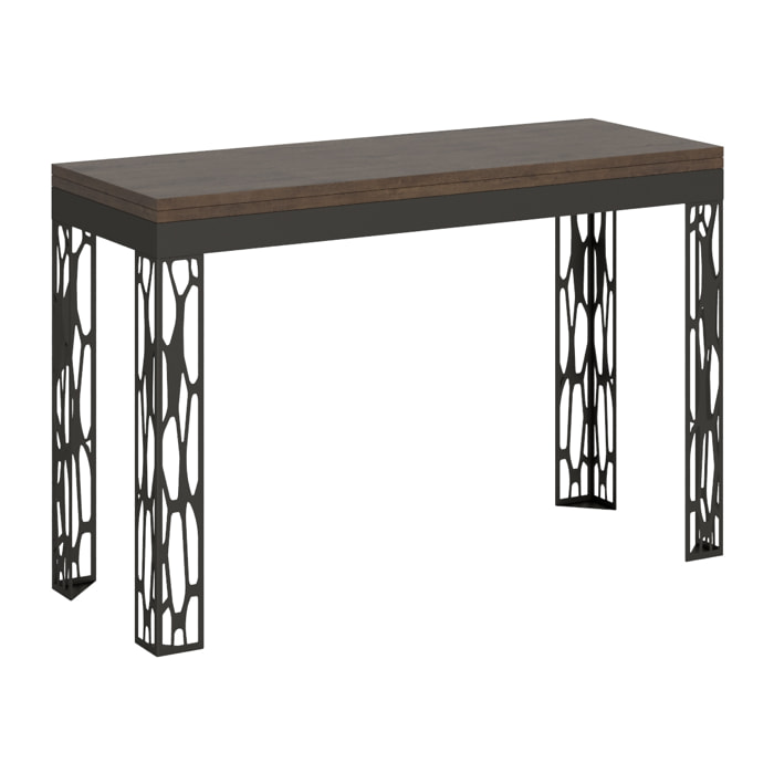 Mesa tipo libro 120x45/90 cm Ghibli Double Nogal estructura Antracita