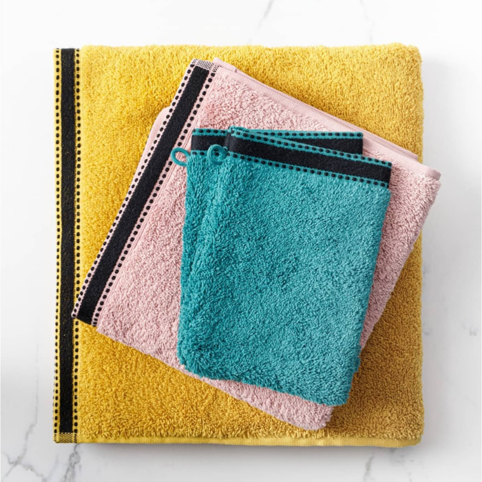 Drap de douche "Joia" - coton 550 gr/m² - jaune moutarde 70x130 cm