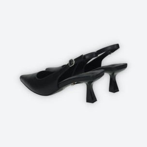 Décolleté sling back Donna Tata Italia Nero
