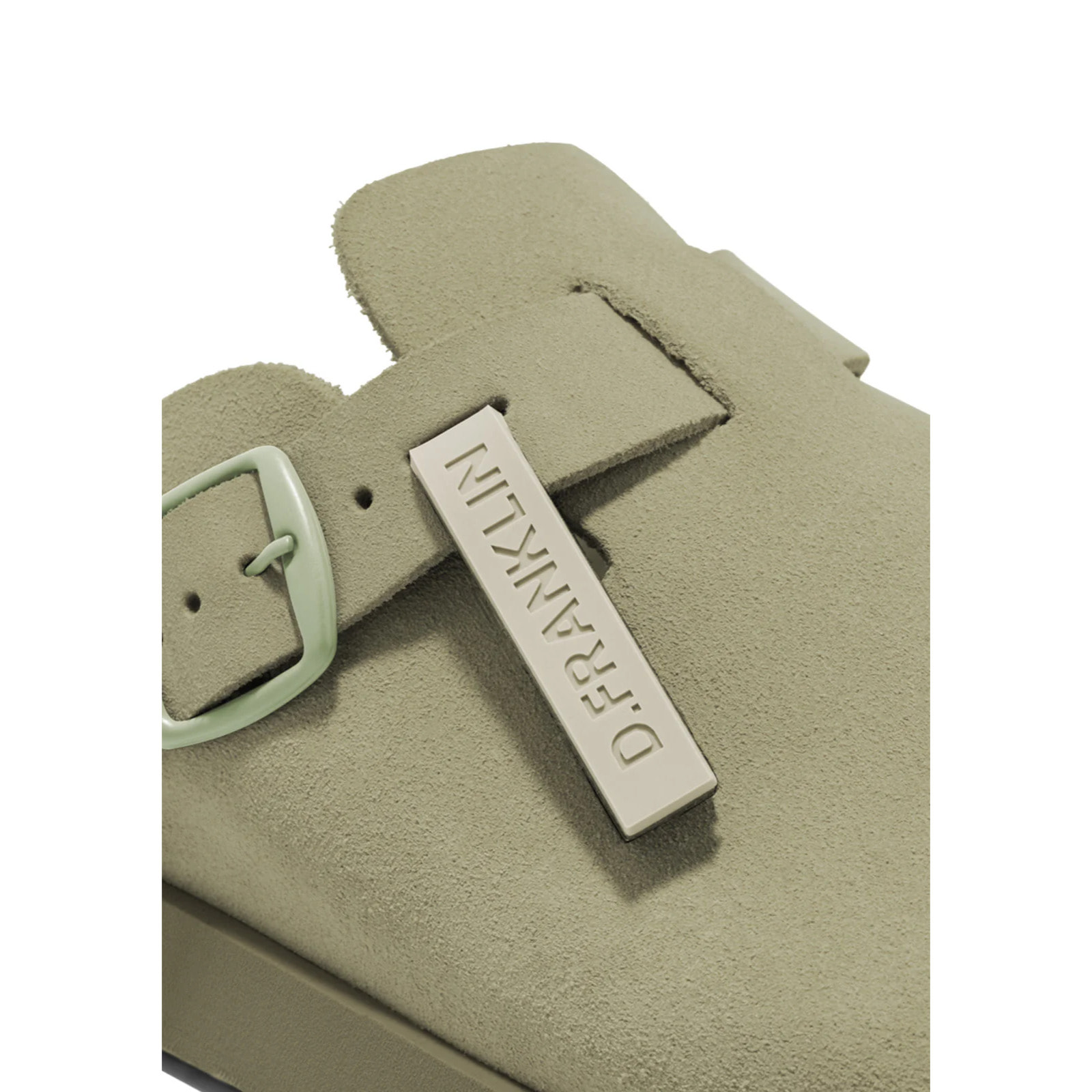 Sandalias Cerradas Vibe Clog Mujer Cierre Hebilla Color Caqui