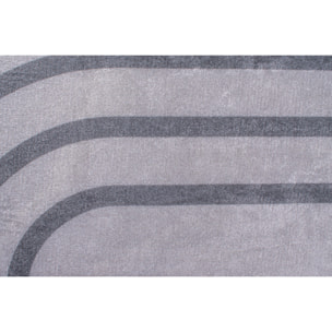 STAMPA - Tapis salon motif moderne arc antidérapant et lavable en machine à 30°C gris