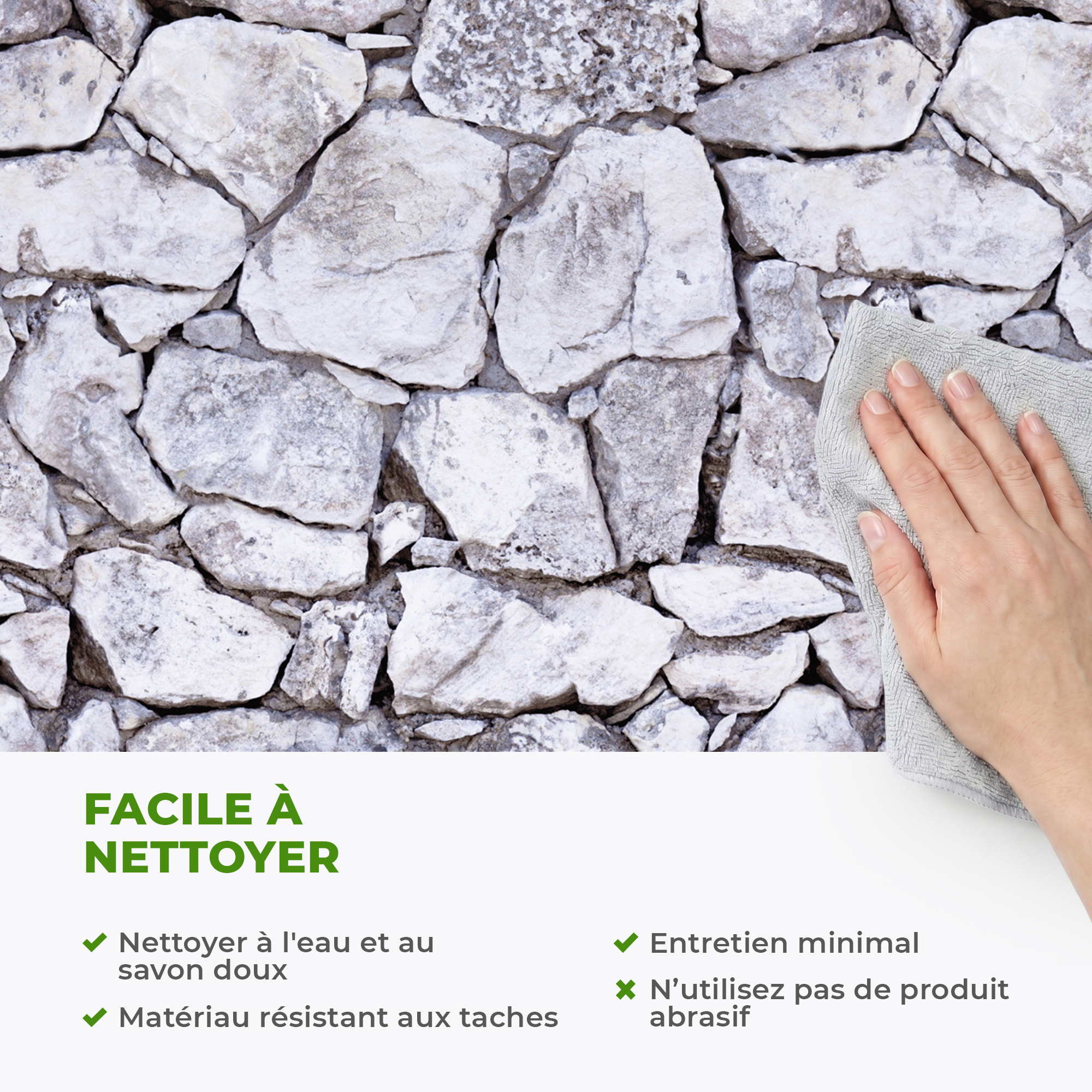 Sticker effet papier peint - PIERRES DE BOURGOGNE