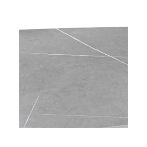 Table haute 140 x 70 cm en céramique marbrée avec pieds en métal - TREIVE