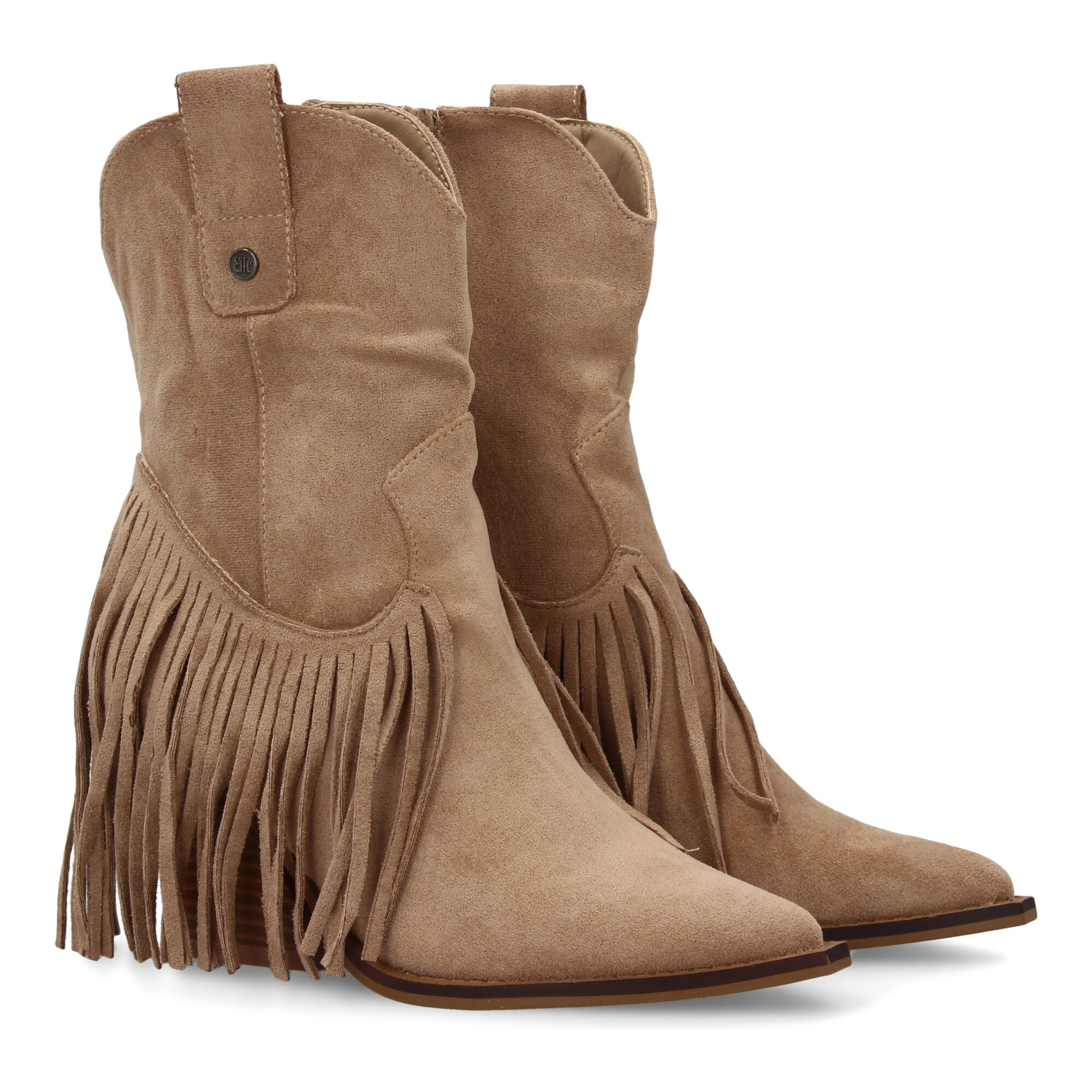Botin mujer con flecos estilo cowboy
