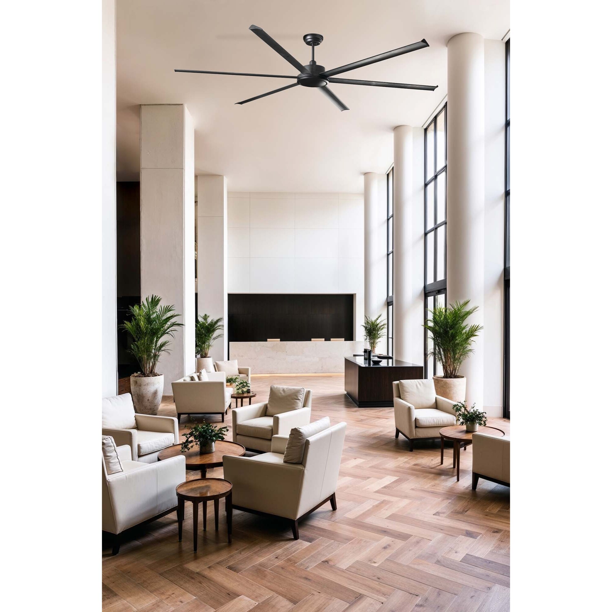 ROTTERDAM 25 XXL LED Ventilador de techo negro