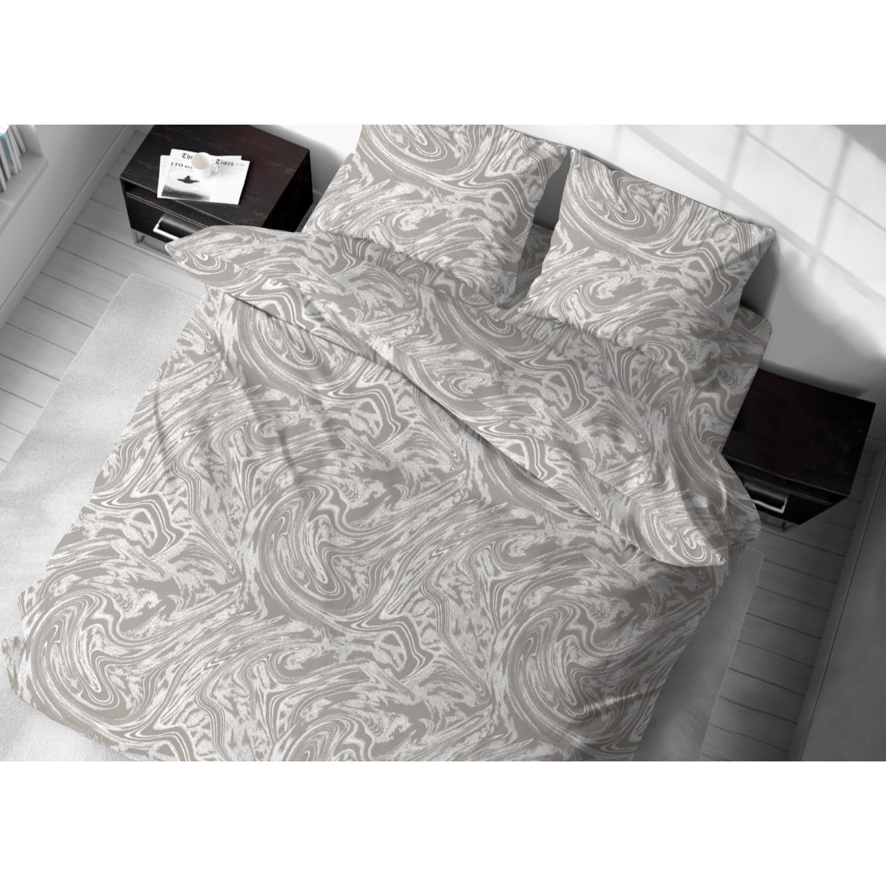 Copripiumino In 100% Cotone Disegno Splash