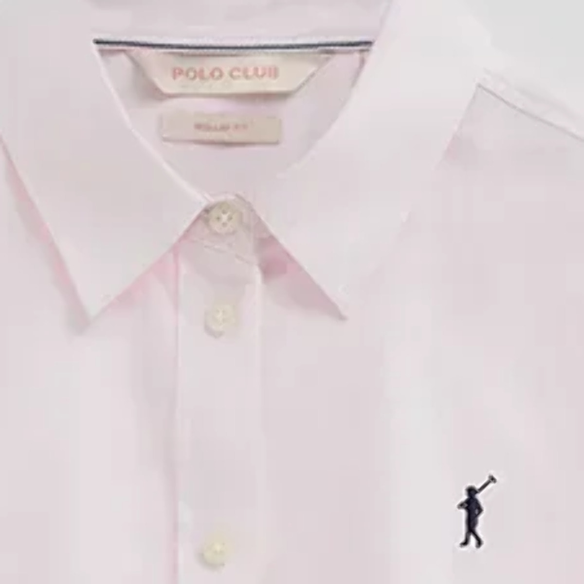 Camisa oxford rosa de corte regular con bordado Rigby Go