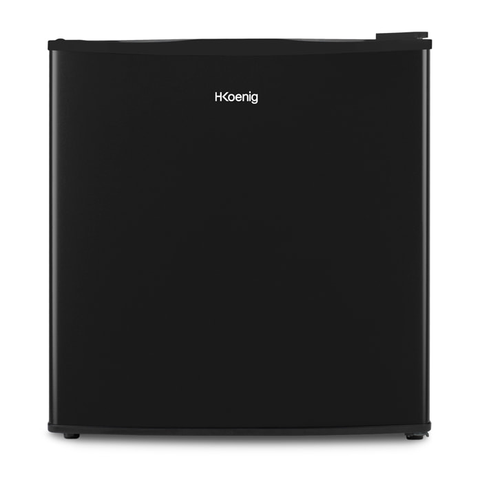 Mini Nevera Negra FGX470 H.Koenig, 45L Compacta, Silenciosa, Puerta Reversible, Termostato ajustable, 39 dB
