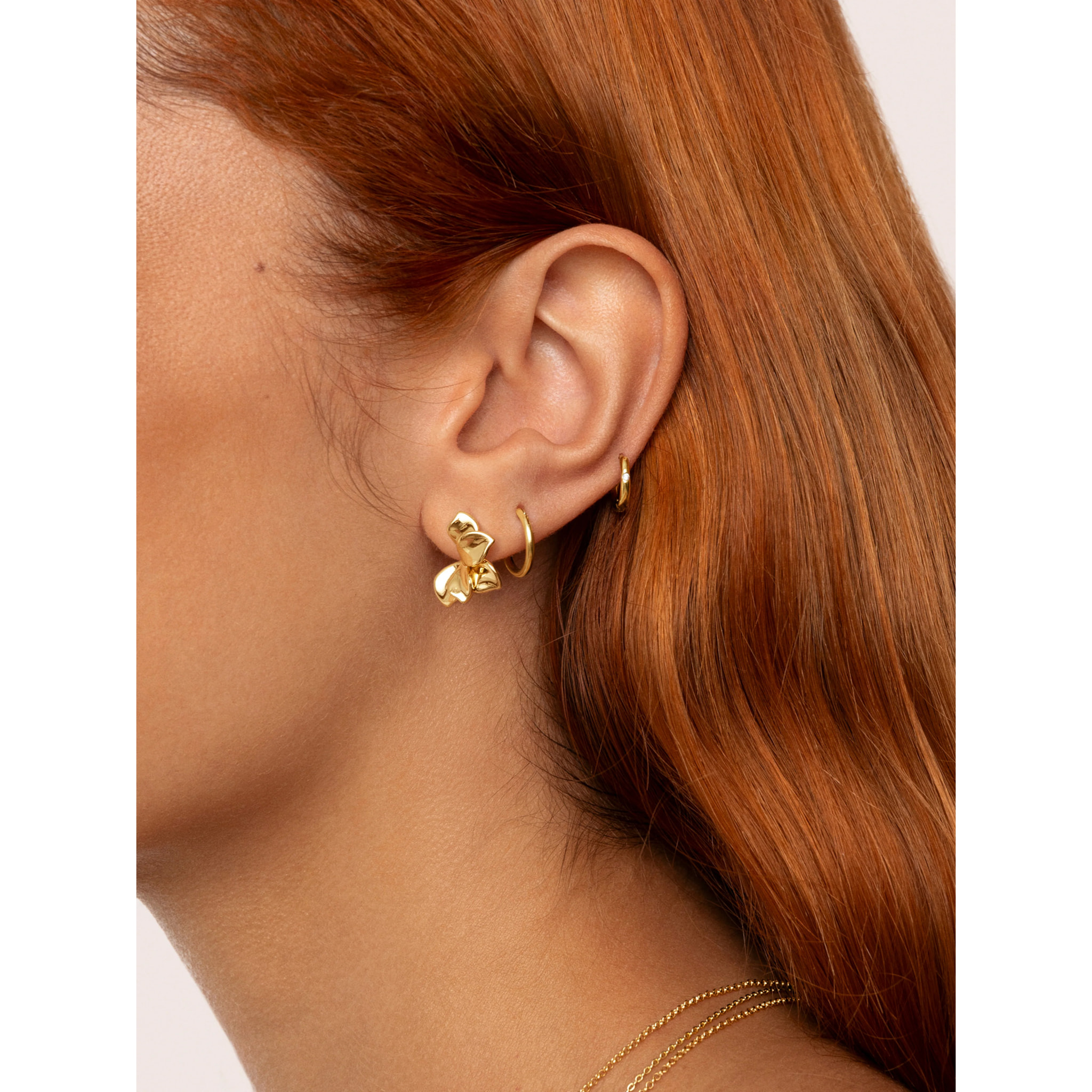 Orecchino Singolo Klein Spark M Argento Placcato Oro