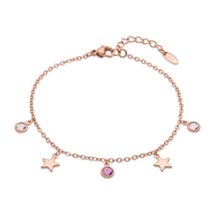 Pulsera Sadria acabado oro rosa 18k