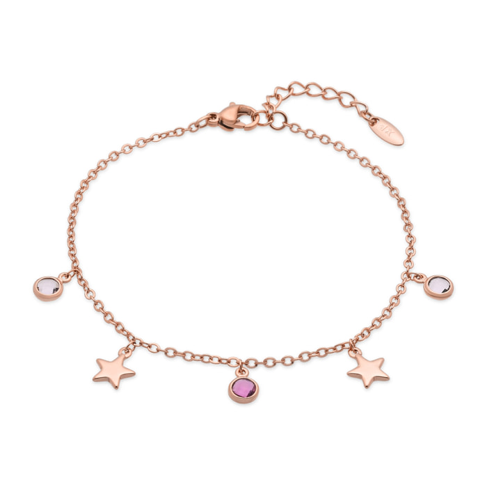 Pulsera Sadria acabado oro rosa 18k