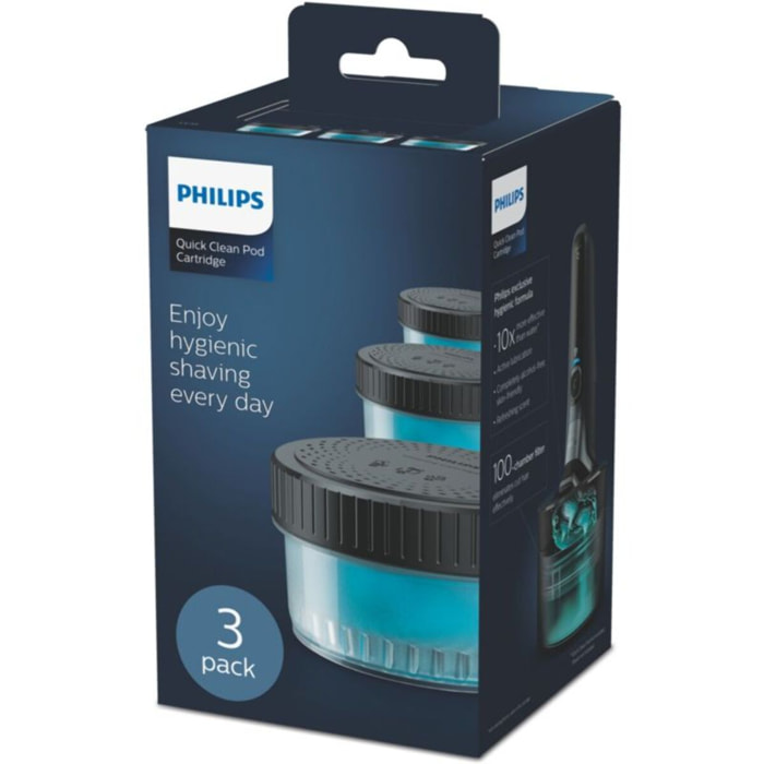 Lotion de nettoyage PHILIPS Quickclean recharges liquide CC12/50 x3