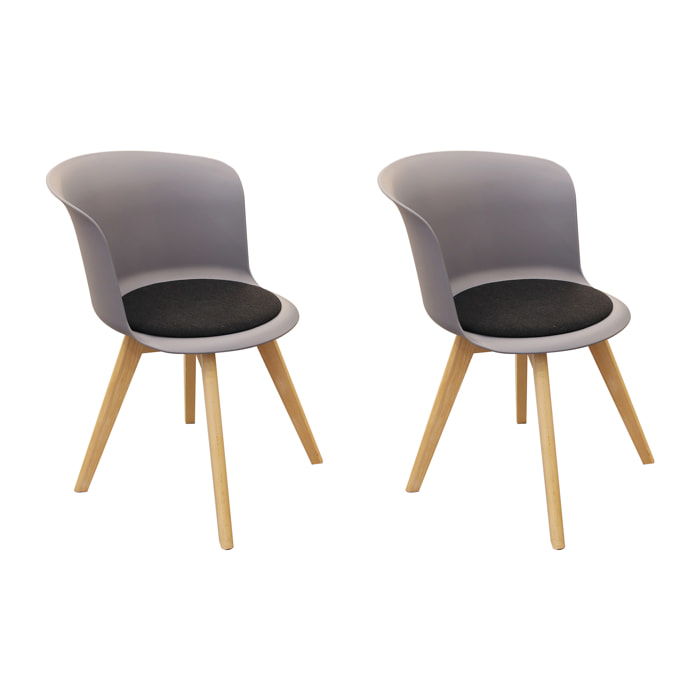 Chaise Enko Gris - Lot De 2