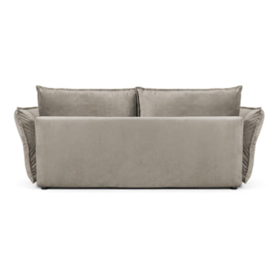 Canapé Velours Droit Convertible Verduro - 3 Places