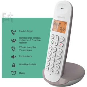 Téléphone sans fil LOGICOM Iloa Solo Taupe