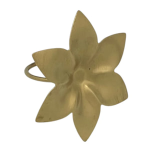 Anillo flor de laton en 3D dorado laton