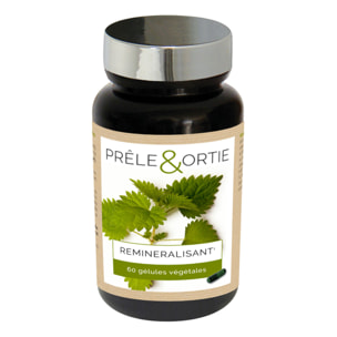 NUTRI EXPERT - Prêle & Ortie - Facilite l'élimination des toxines - Contribue au bon fonctionnement de l'organisme - Vegan - Marque Française - Extraits de plante - 60 gélules végétales