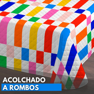 Colcha Bouti Estampada - Reversible - 100% Poliéster - Microfibra - 70 gr/m² - Party