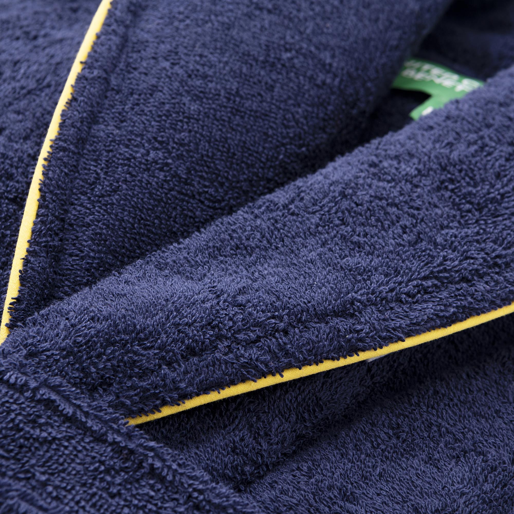 Albornoz s/m 420gsm 100% algodon c/ logo bordado azul marino core benetton
