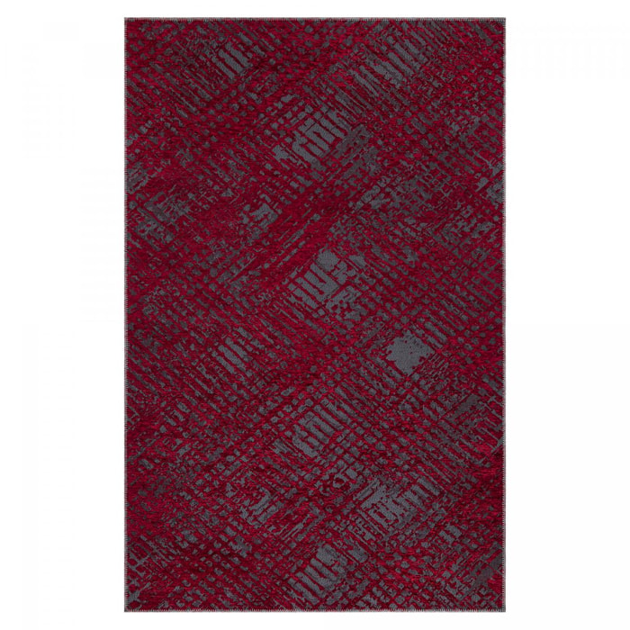 Tapis kilim Piro,aspect relief, motif abstrait déstructuré